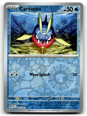 Carvanha 042/162 Reverse Holo Common SV05: Temporal Forces LP - Image 1 of 2