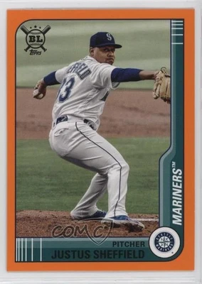 2021 Topps Big League Veterans & Rookies Orange Justus Sheffield #217 - Image 1 of 2