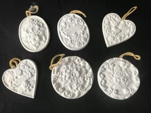 Christbaumschmuck Springerlestil 6 Teile Weiß - Bild 1 von 4