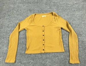 Madewell Cardigan Sweater Womens Medium Ribbed Button Front Long Sleeve Top - Picture 1 of 11
