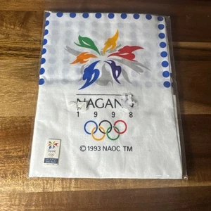 Nagano Japan 1998 Winter Olympics Scarf Kerchief Souvenir - Picture 1 of 5