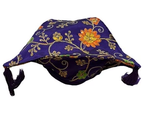 Kabuki Tri Fi Mütze / Cap Floral Vintage Style mit Verzierungen & Quasten - Bild 1 von 14