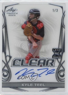 2023 Leaf Trinity Clear Auto Silver /3 Kyle Teel #CA-KT1 Auto - Image 1 of 2