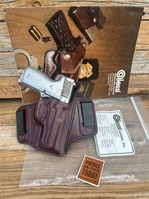 Reloj de cuero marrón vintage Alessi seis funda IWB para KAHR K9 derecha Foto 1 de 2