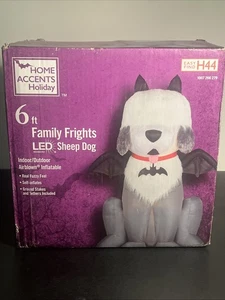FAMILY FRIGHTS 6’ LED SCHAF HUND LUFTGEBLASEN AUFBLASBAR HALLOWEEN - NEU IN VERPACKUNG - Bild 1 von 10