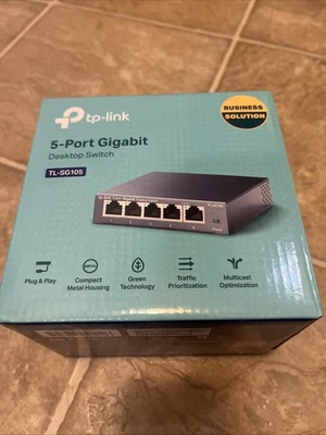 TP-Link TL-SG105 5-Port Gigabit Desktop Switch – Open Box – Unused - Image 1 of 4