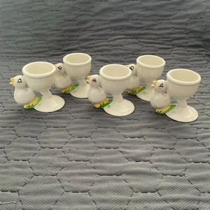 x5 Vintage Carlton Ware Entlein Eierbecher sehr Sammlerstück 70er Jahre ~ seltenes Set - Bild 1 von 8