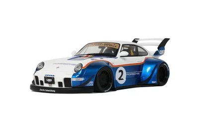RWB X Liberty Walk Porsche 911 2023 blau weiß Modellauto 1:18 GT Spirit - Bild 1 von 4
