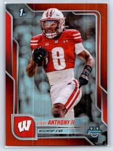 2025 Bowman Chrome University Vinny Anthony II Orange Refractor #/25 Wisconsin - Bild 1 von 2
