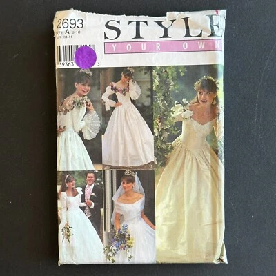 Style Sewing Pattern 2693 Size 8-18 Wedding Bridesmaid Dress 4 Variation 90s Y2K - Image 1 of 4