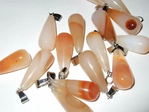 - Kristalltherapie Stein Anhänger - Tropfen - Achat - Bild 1 von 1