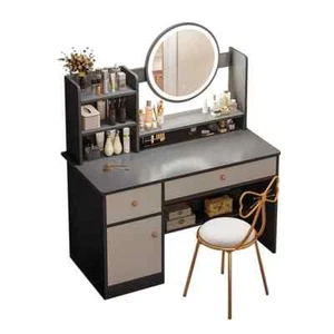 Dressing Table Vanity LED Luxury Table Makeup Table With Mirror & Chair &Drawers - Picture 1 of 3