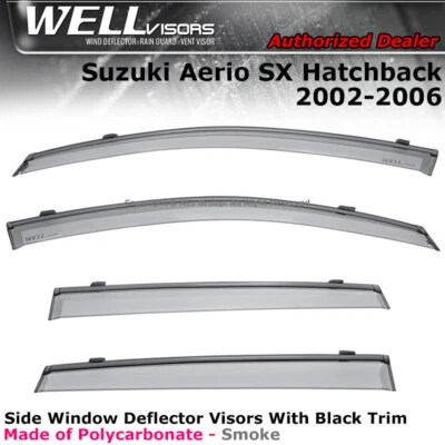 WELLvisors for Suzuki Aerio SX 02-06 Hatchback Window Visors Wind Deflectors - Image 1 of 4