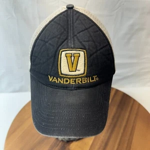 Vintage Vanderbilt Trucker Hat Cap SnapBack Mesh Adjustable Quilted, Black R.O.C - Picture 1 of 14