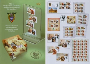 Rumania 2024 perros, perros de caza, caza, zorro, oso Mi.8320-23 A, bloque 989, bloque 990 - Imagen 1 de 19