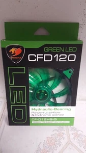 OPEN BOX COUGAR CFD120 Green LED Cooling Fan 120MM Hydraulic-Bearing (CF-D12HB-G - Picture 1 of 7