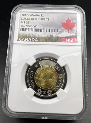 2017 Canada $2 Dance of the Spirits Twoonie MS66 NGC #046 - Image 1 of 4