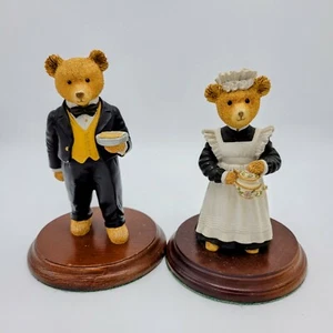 Department 56 The Upstairs Downstairs Bears Butler And Maid Set Of Two - Picture 1 of 10