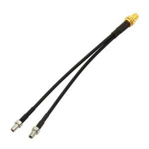 SMA female to 2X TS9 male Splitter Combiner Adapter Cable pigtail RG174 6" 1F2M - Zdjęcie 1 z 3