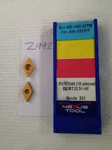 10 NEW NEXUS DCMT 32.51-HF CARBIDE INSERTS. GRADE: 251. FACTORY PACK {Z992} - Picture 1 of 1