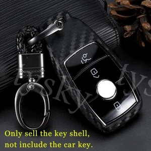 Carbon Fiber Car Smart Key Fob Case For Mercedes-Benz E S Class W213 W222 C217 - Bild 1 von 7