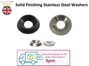 M6 Countersunk Solid Cup Washer Marine Grade Stainless Steel Finishing Washers - Picture 1 of 6