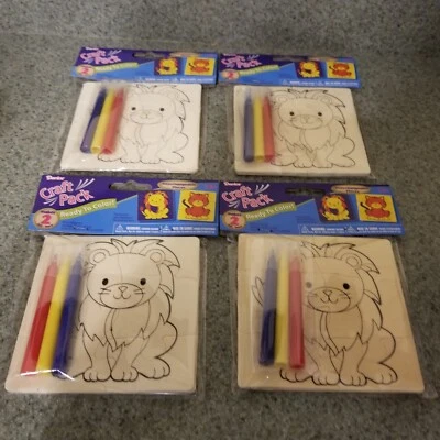 Lot Of 4 - Darice Craft Supplies (Wood Cutouts) - Cat- 2 Pack - Image 1 of 2