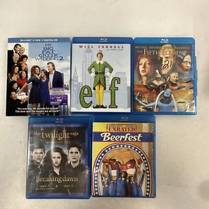 Blu Ray Lot Of 5 Titles Twilight Beerfest Fifth Element Elf Big Fat Greek Wed 2 - Imagen 1 de 5