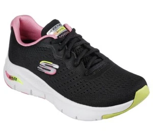 Zapatillas deportivas Skechers para mujer Arch Fit negras/multi 9722 talla 3 del Reino Unido - Imagen 1 de 4