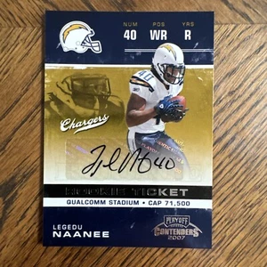 A799 - 2007 Playoff Contenders #188 Legedu Naanee Auto RC - Picture 1 of 2