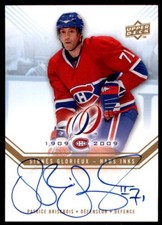 2008-09 UPPER DECK MONTREAL CANADIENS CENTENNIAL HABS INKS PATRICE BRISEBOIS
