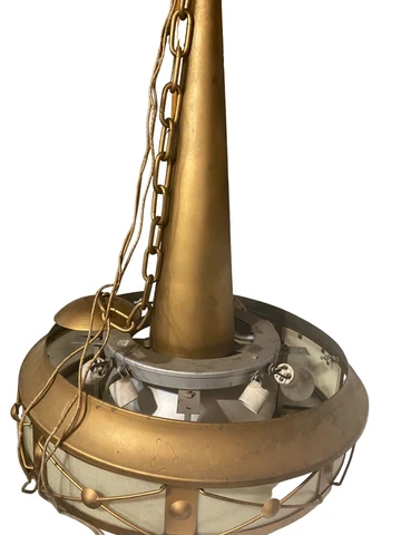 HUGE vintage Gothic church light fixture For parts repair Cover