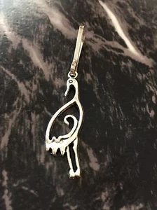 BRAND NEW FLAMINGO ZIPPER PULL PURSE CHARM #1 biker OPEN STYLE BIRD CLIP ON - Imagen 1 de 1