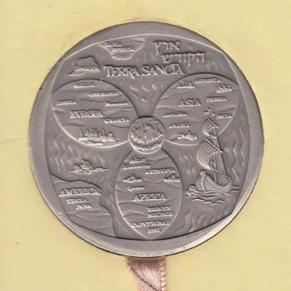 Bünting Quadrifoglio Mappa Terra Sancta Pellegrinaggio Terra Santa Silver Sta... - Immagine 1 di 4