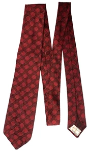 Vintage Tricel tie Red pattern PLS for Brian Sanders Harpenden 1950s 1960s - Picture 1 of 3