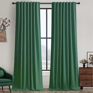 Christmas Curtains for Living Room 2 Panels Set 90 Inch Curtain for Windows Blac - Picture 1 of 7