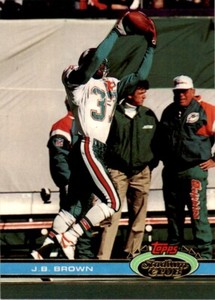 1991 Stadium Club J.B. Brown . Miami Dolphins #488