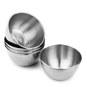 5 Pack Stainless Steel Soy Sauce Dish 3.3"Small Metal Dipping Bowls Mini Round - Picture 1 of 7