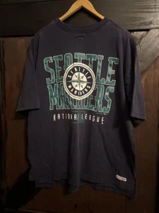 Camiseta Gráfica Vintage Años 90 Seattle Mariners Azul Grande 1997 Crable Ropa Deportiva - Imagen 1 de 5