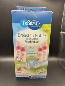 Dr. Browns Options Set di bottiglie a flusso lento per seno da bottiglia anticolico 4 oz rosa - Foto 1 di 8