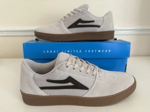 Men’s Lakai Brighton Skateboarding Shoes White Gum Suede Skate Size UK 7 BNIB - Picture 1 of 12