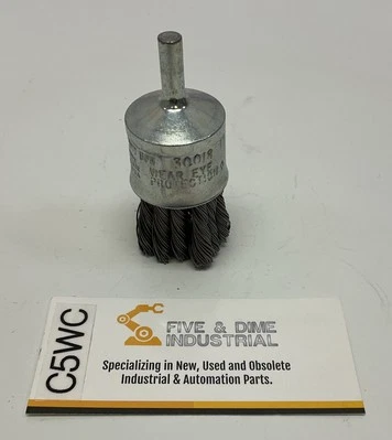 Cepillo de extremo anudado de cerdas de acero Osborn 1" Ruftuf .020 alambre vástago de 1/4" Foto 1 de 4