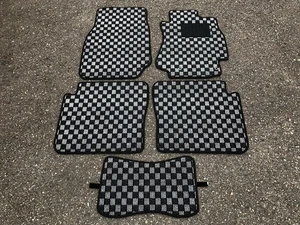 Toyota Chaser Mark II Cresta JZX100 GX100 Floor Mats Check Gray Made in Japan - Picture 1 of 4