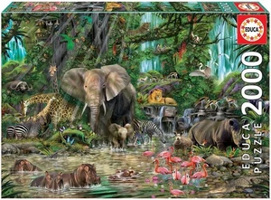 Educa 2000 Piece Jigsaw Puzzle - African Jungle - Picture 1 of 2