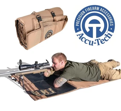 NEW Accu-tech Shooting Mat Roll Up Tan Prone Range Hunting Waterproof Padded - image 1 of 4