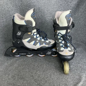 K2 Ascent Roller Blades Women’s 9.5 Inline Skates Gray Carbon Softboot Lace - Picture 1 of 24