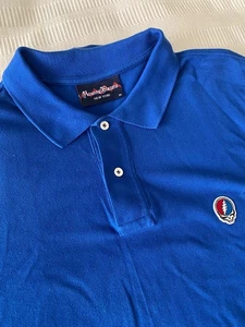 Grateful Dead x Rowing Blazers Blue Polo Shirt Steal Your Face Logo Medium - Picture 1 of 7