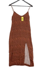 & Other Stories Women's Midi Dress UK 6 Brown 100% Viscose Slip Dress - Picture 1 of 6