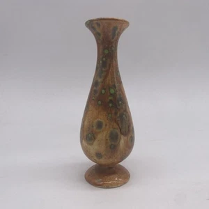 Vintage Orange Handmade Pottery Bud Vase - Picture 1 of 4