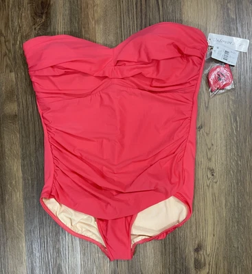 NUEVO CON ETIQUETAS Traje de Baño Miraclesuit Barcelona Una Pieza Coral Talla 18 $150 Foto 1 de 4